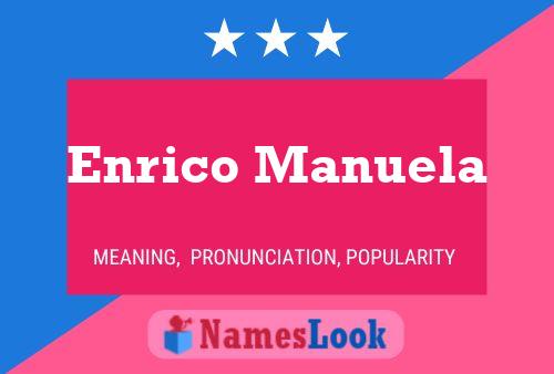 Enrico Manuela Name Poster