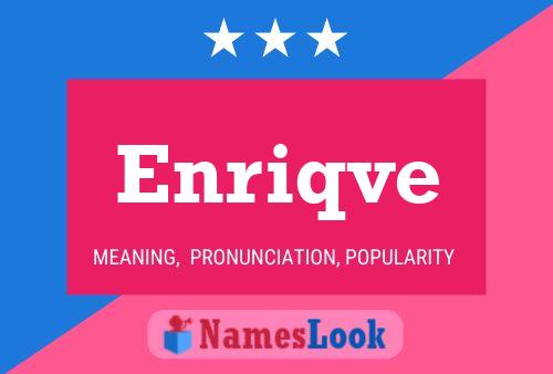 Enriqve Name Poster