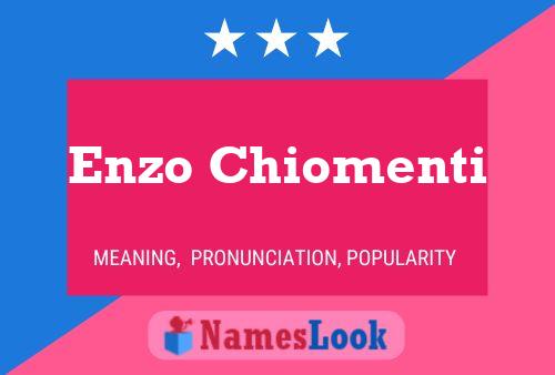 Enzo Chiomenti Name Poster