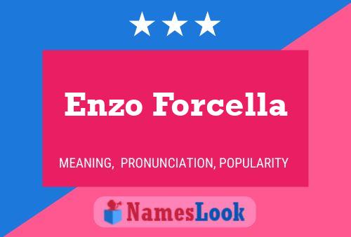 Enzo Forcella Name Poster