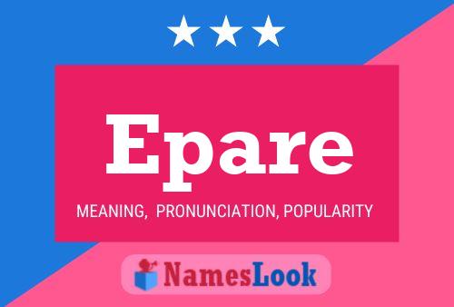 Epare Name Poster