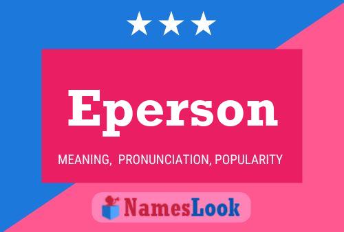 Eperson Name Poster