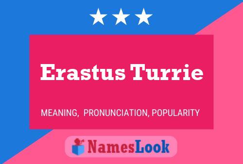 Erastus Turrie Name Poster