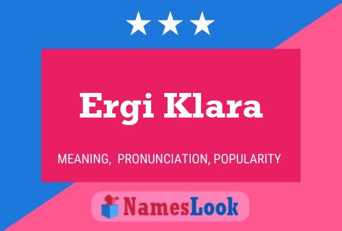 Ergi Klara Name Poster