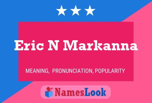 Eric N Markanna Name Poster