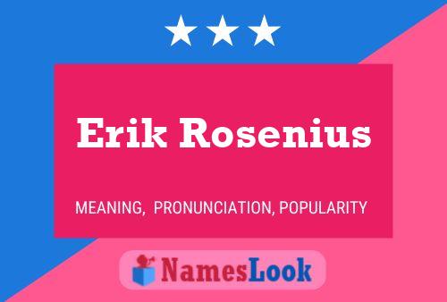 Erik Rosenius Name Poster