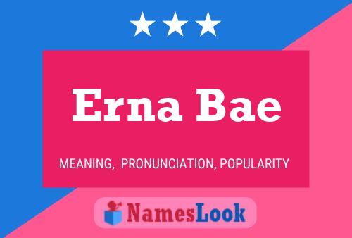 Erna Bae Name Poster