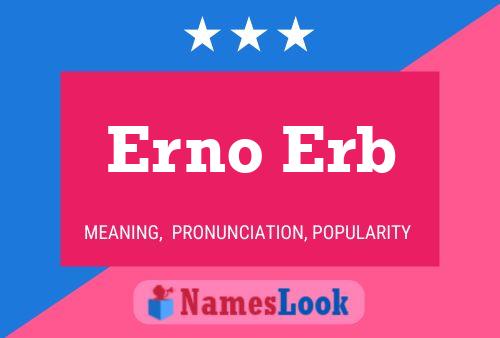 Erno Erb Name Poster