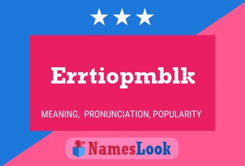 Errtiopmblk Name Poster