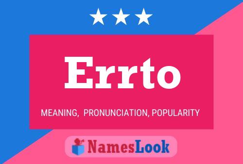 Errto Name Poster