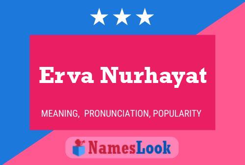 Erva Nurhayat Name Poster