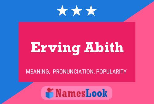 Erving Abith Name Poster