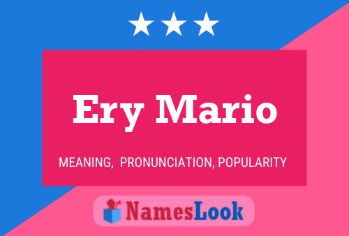 Ery Mario Name Poster