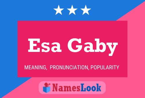 Esa Gaby Name Poster