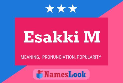 Esakki M Name Poster