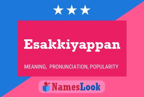 Esakkiyappan Name Poster