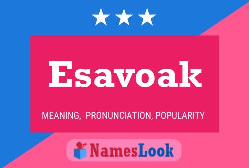 Esavoak Name Poster