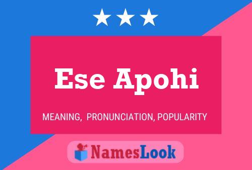 Ese Apohi Name Poster