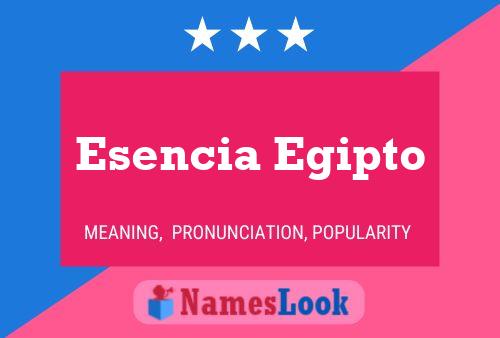 Esencia Egipto Name Poster