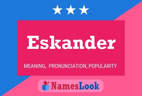 Eskander Name Poster