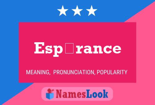 Espérance Name Poster