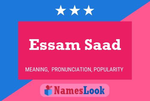 Essam Saad Name Poster