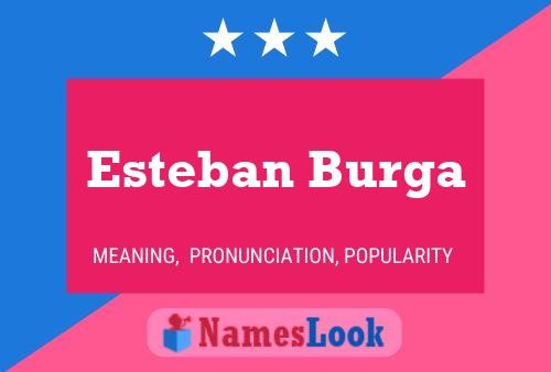 Esteban Burga Name Poster