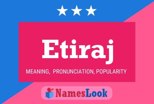 Etiraj Name Poster