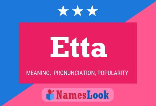 Etta Name Poster