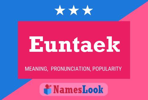 Euntaek Name Poster