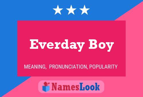 Everday Boy Name Poster