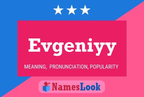 Evgeniyy Name Poster