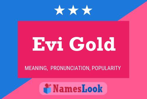 Evi Gold Name Poster