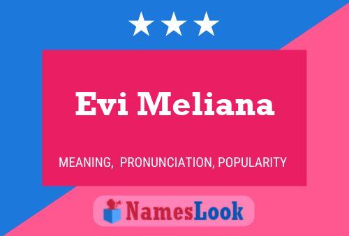 Evi Meliana Name Poster