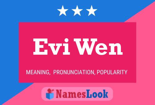 Evi Wen Name Poster