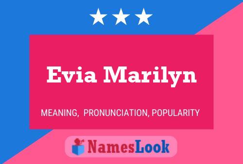 Evia Marilyn Name Poster