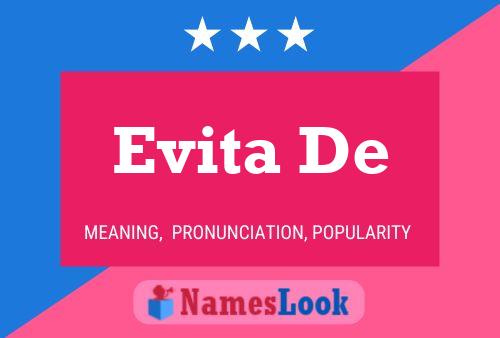 Evita De Name Poster