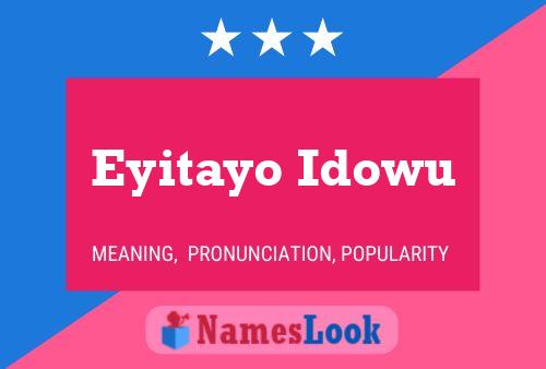 Eyitayo Idowu Name Poster