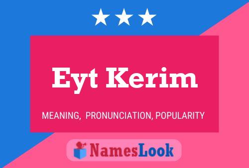 Eyt Kerim Name Poster