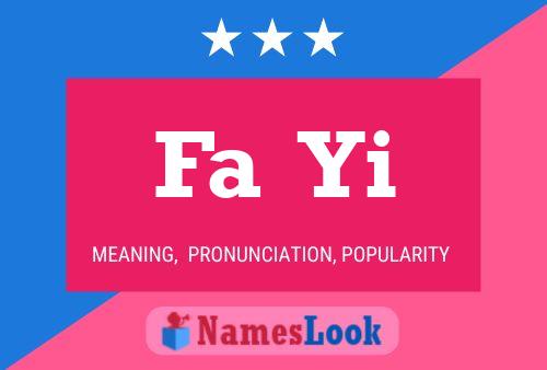 Fa  Yi Name Poster