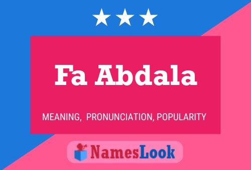 Fa Abdala Name Poster