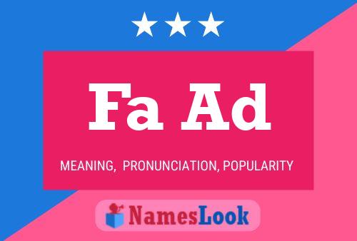 Fa Ad Name Poster