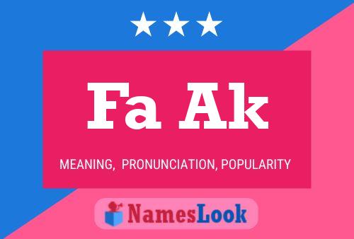 Fa Ak Name Poster