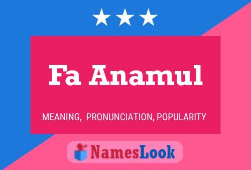 Fa Anamul Name Poster