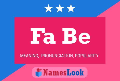 Fa Be Name Poster