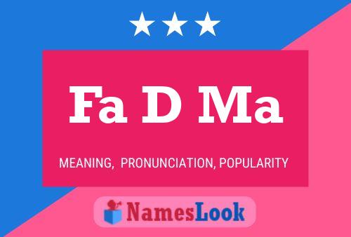 Fa D Ma Name Poster