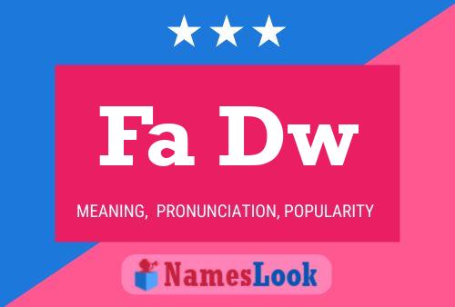 Fa Dw Name Poster