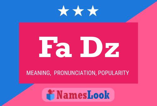 Fa Dz Name Poster