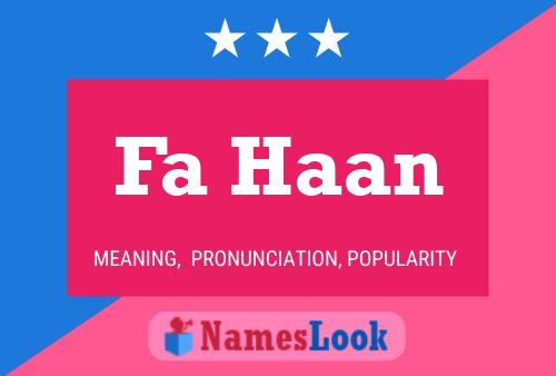 Fa Haan Name Poster