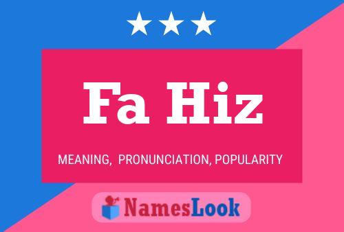 Fa Hiz Name Poster